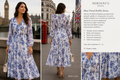 Blue floral Ruffle Dress