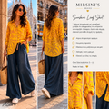 Tropical oversized shirt and Wide leg jeans